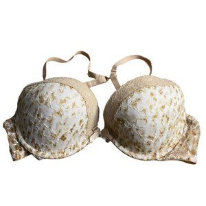 La Senza Women's Tan Floral Lace Push Up Bra